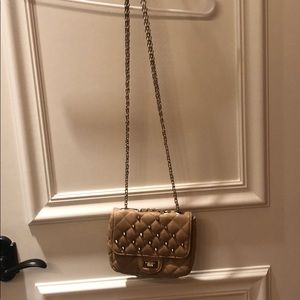 Nude studded crossbody